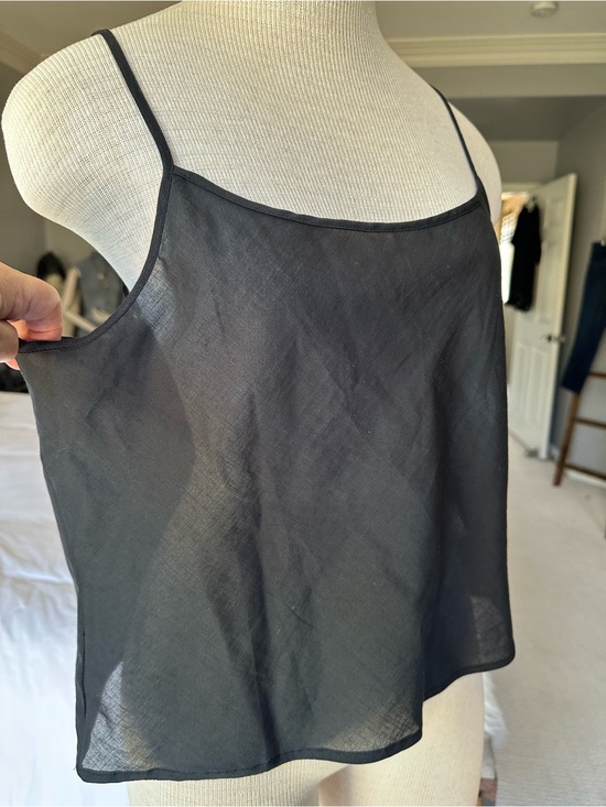 Merlette Tops - Merlette NWOT black sheer adjustable strap Camisole, size large